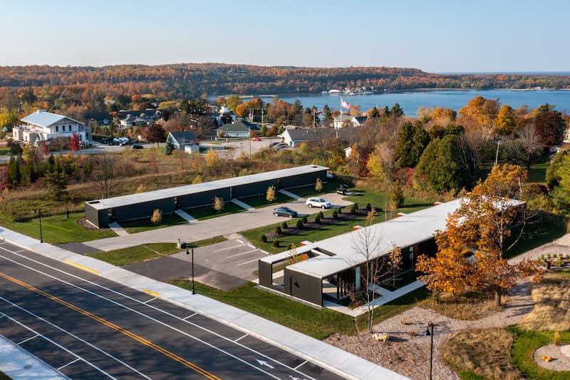Aerial view of the Flats on Church Street in Egg Harbor